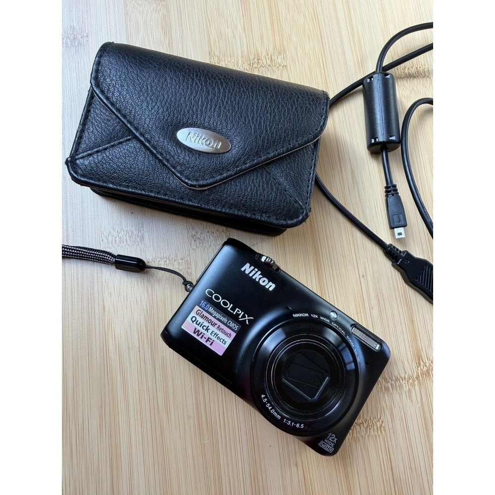 Nikon Coolpix S6500 Digital Camera 16MP 12X Optical Zoom Smile Detection Black - Picture 14 of 14